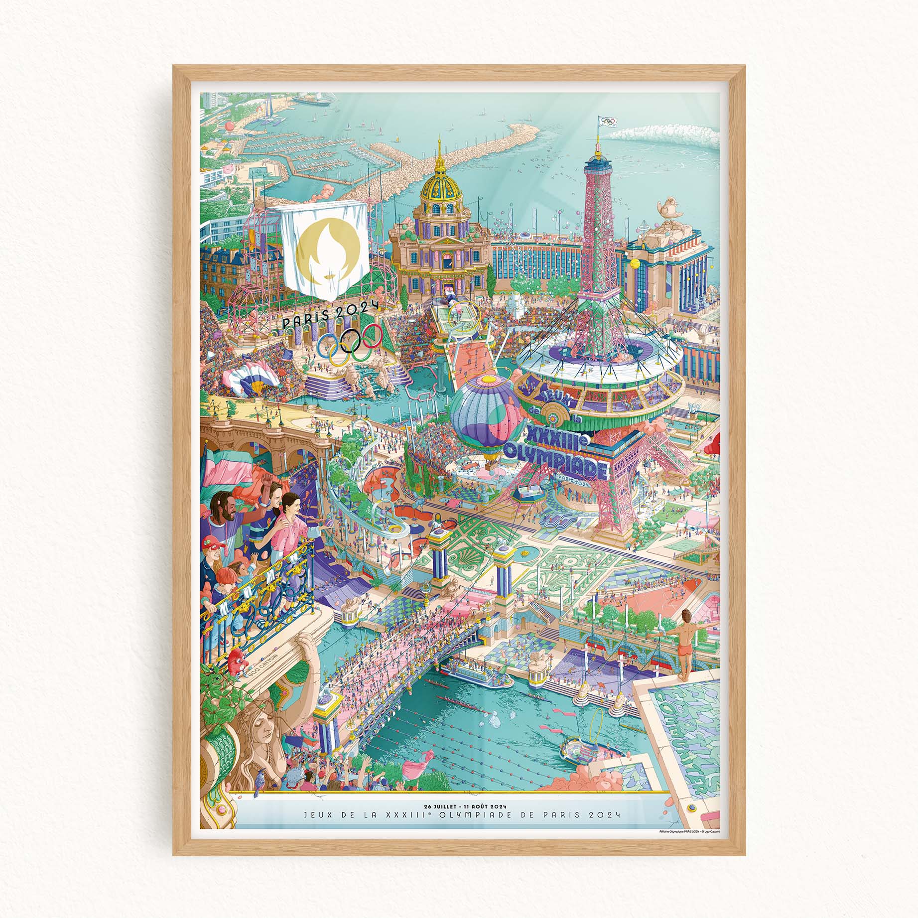 L’affiche officielle des Jeux Olympiques de Paris 2024 - couleur