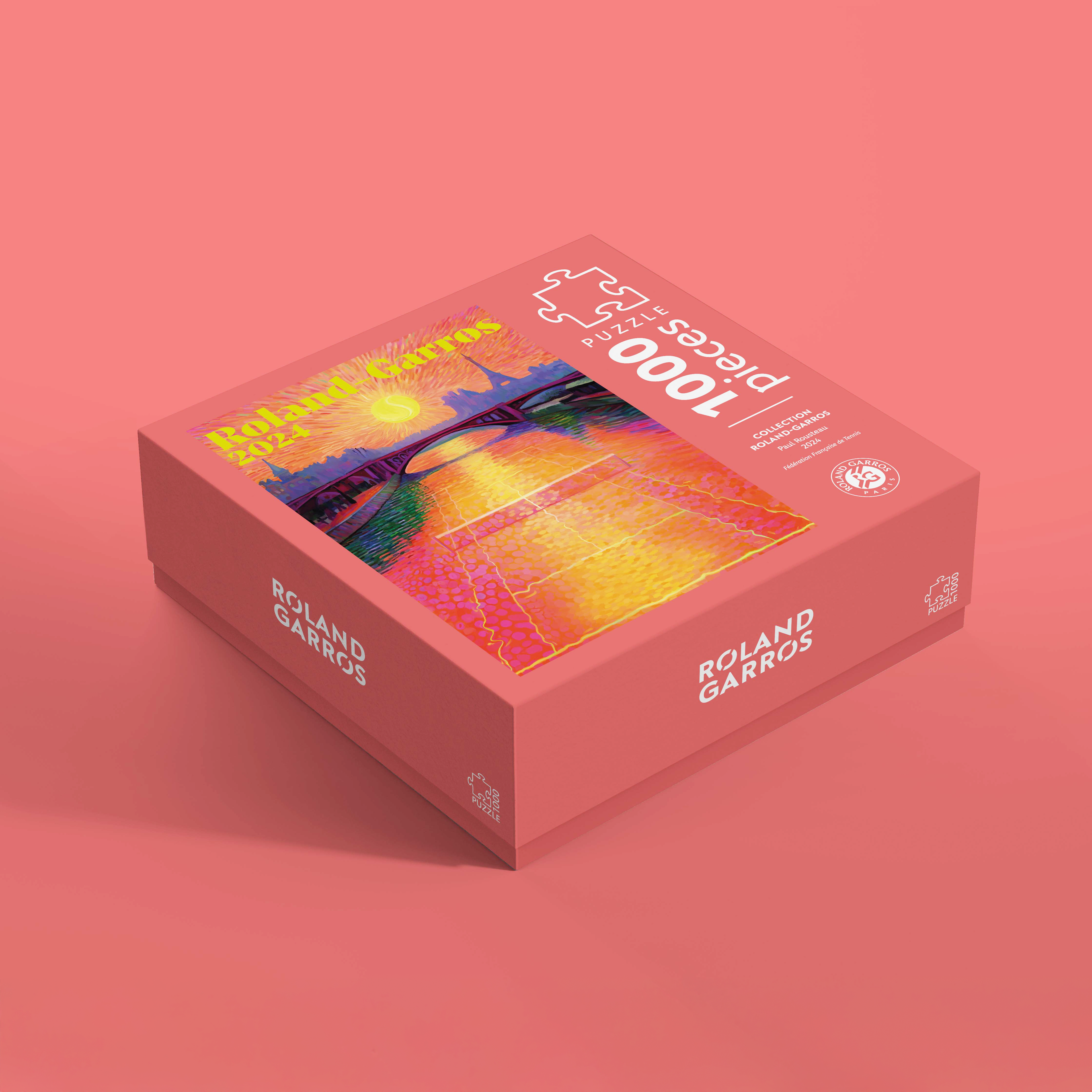Puzzle Affiche Roland-Garros 2024 par Paul ROUSTEAU, (1000 pièces)