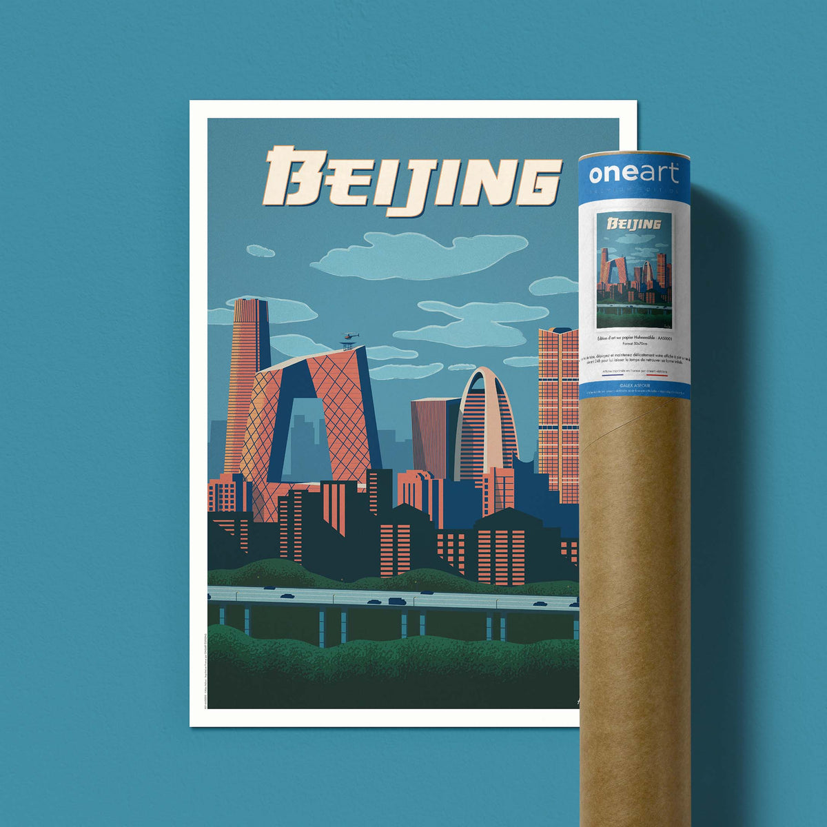 Affiche de voyage Chine - Pékin par Alex Asfour