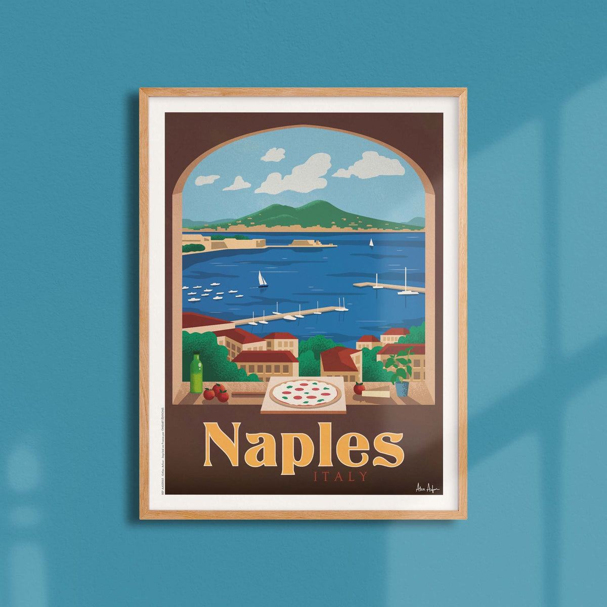 Affiche de voyage Italie - Naples par Alex Asfour
