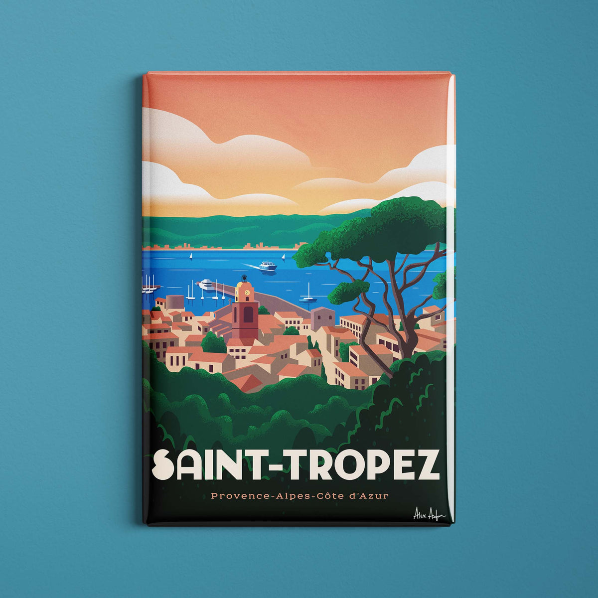 Magnet de voyage France - Saint-Tropez par Alex Asfour