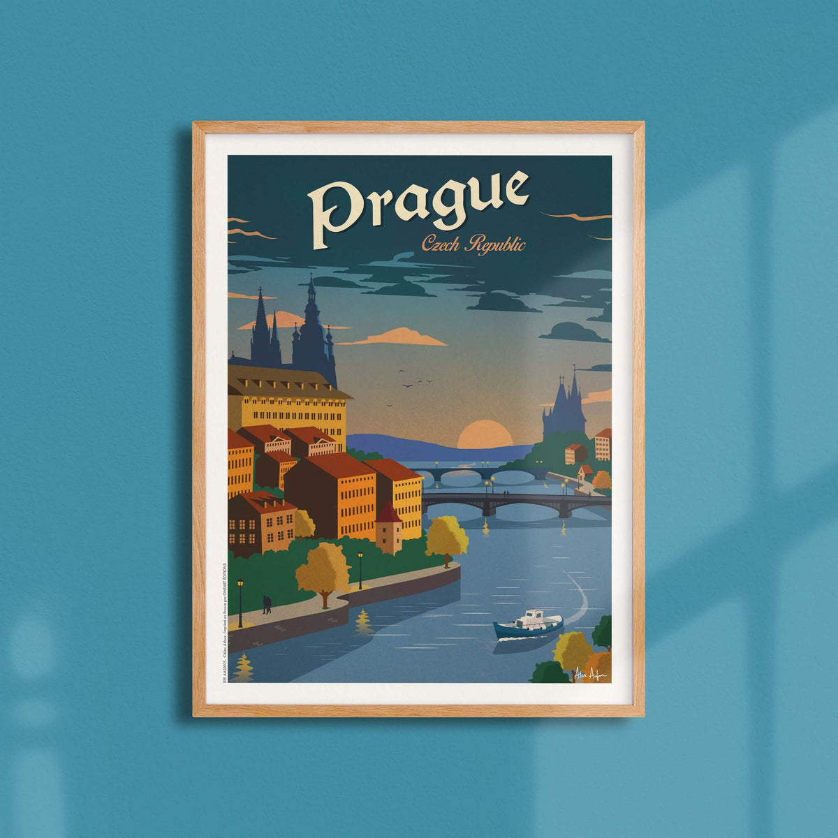 Affiche de voyage République tchèque - Prague par Alex Asfour