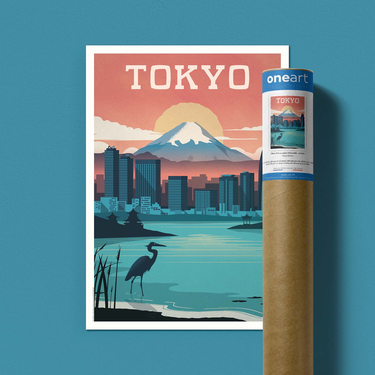 Affiche de voyage Japon - Tokyo par Alex Asfour