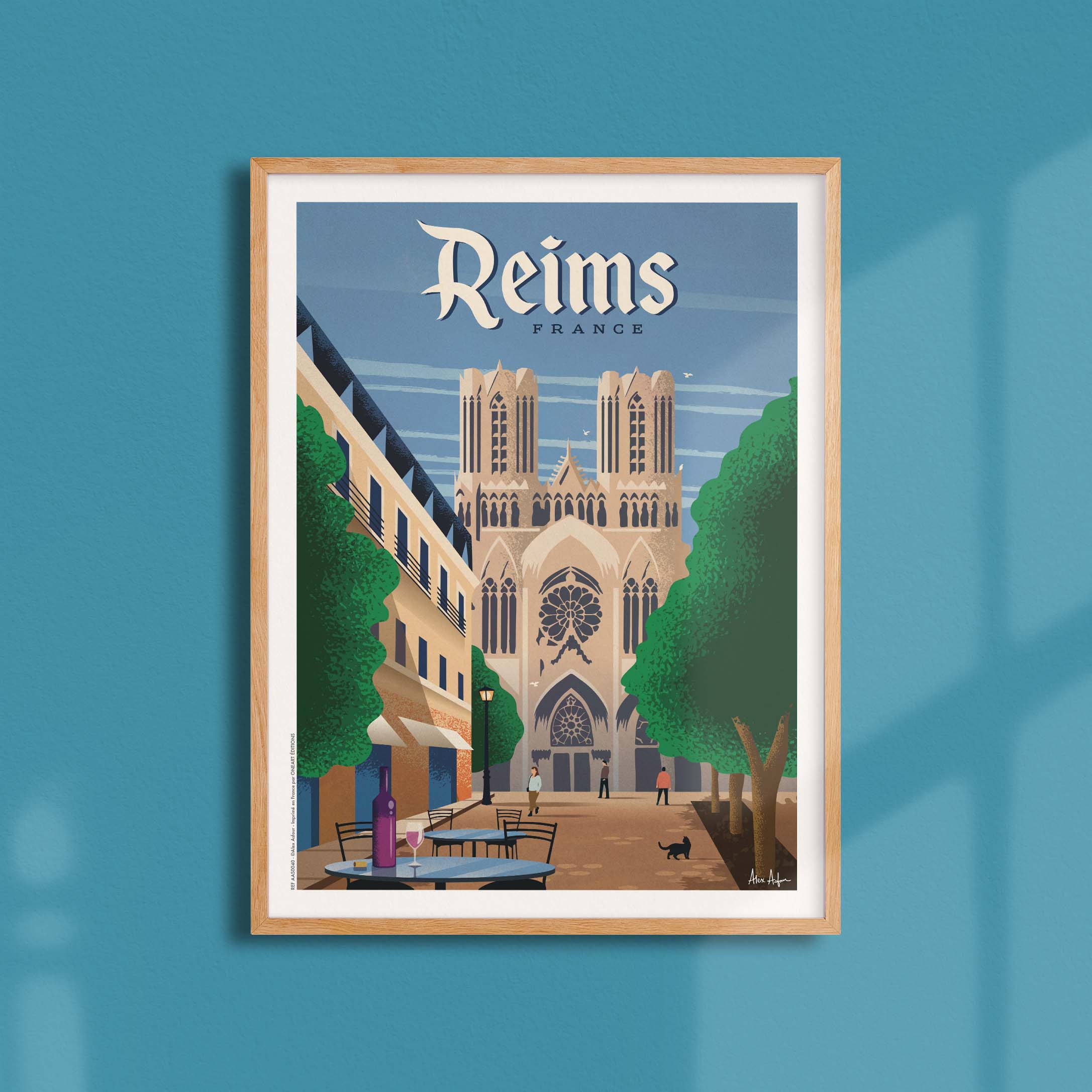 Affiche de voyage France - Reims par Alex Asfour