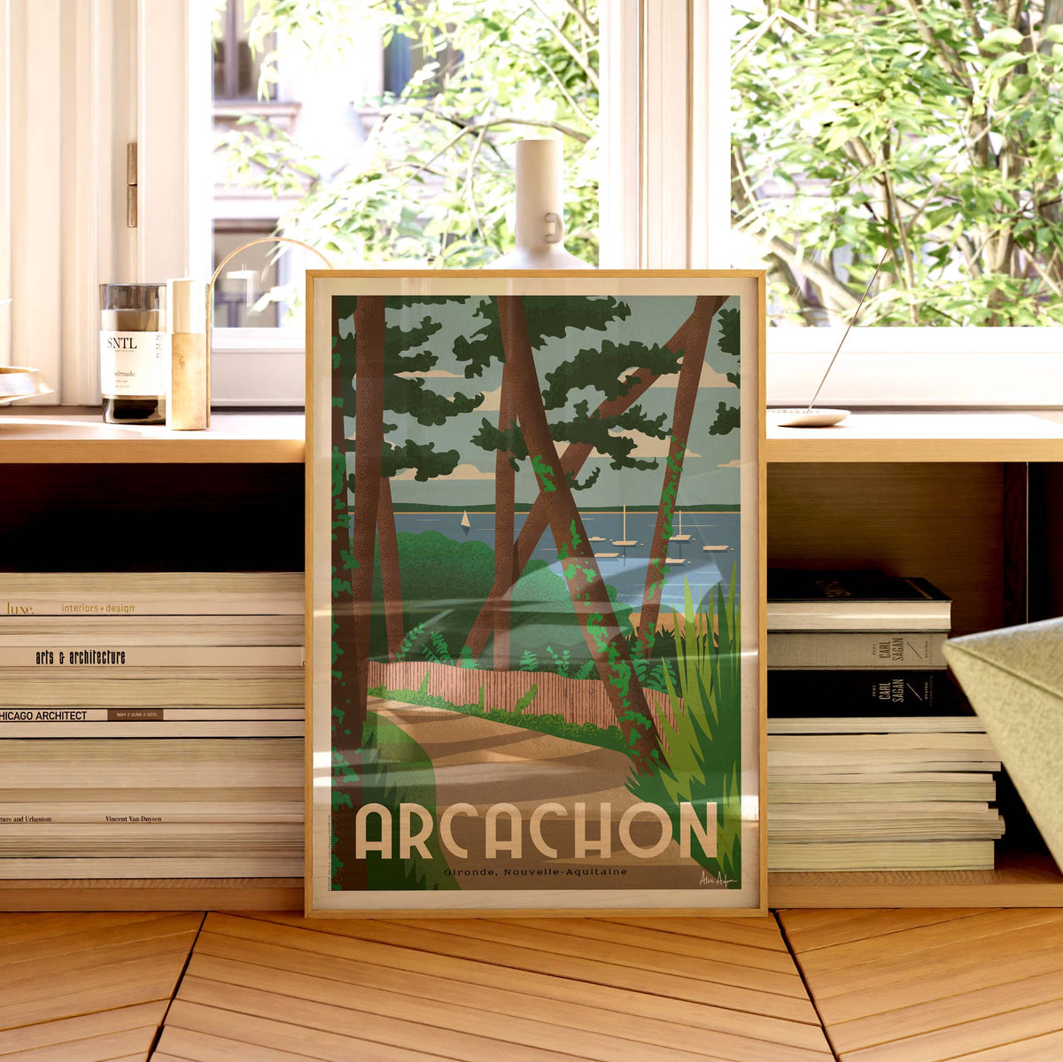 Affiche de voyage France - Arcachon par Alex Asfour
