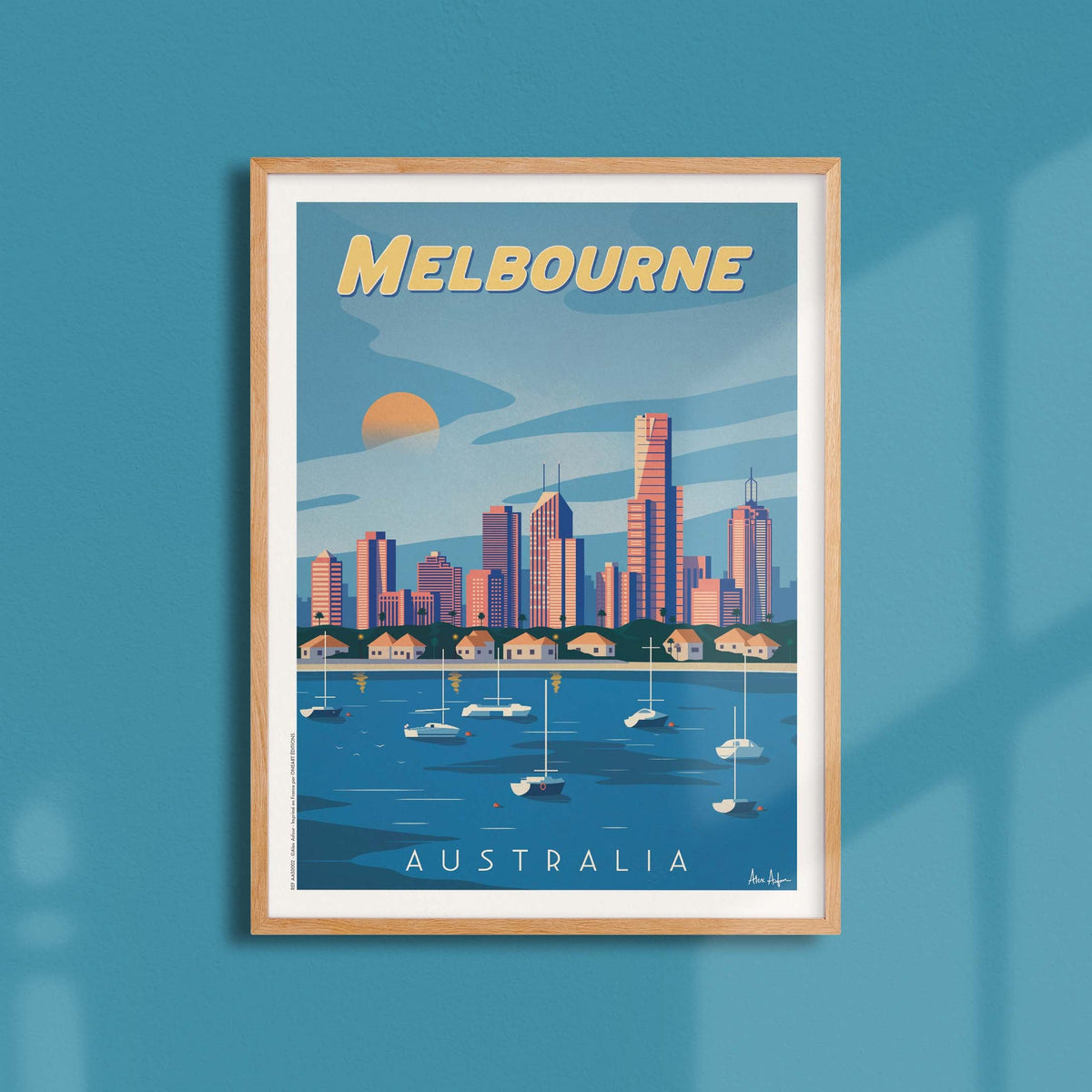 Affiche de voyage Australie - Melbourne par Alex Asfour