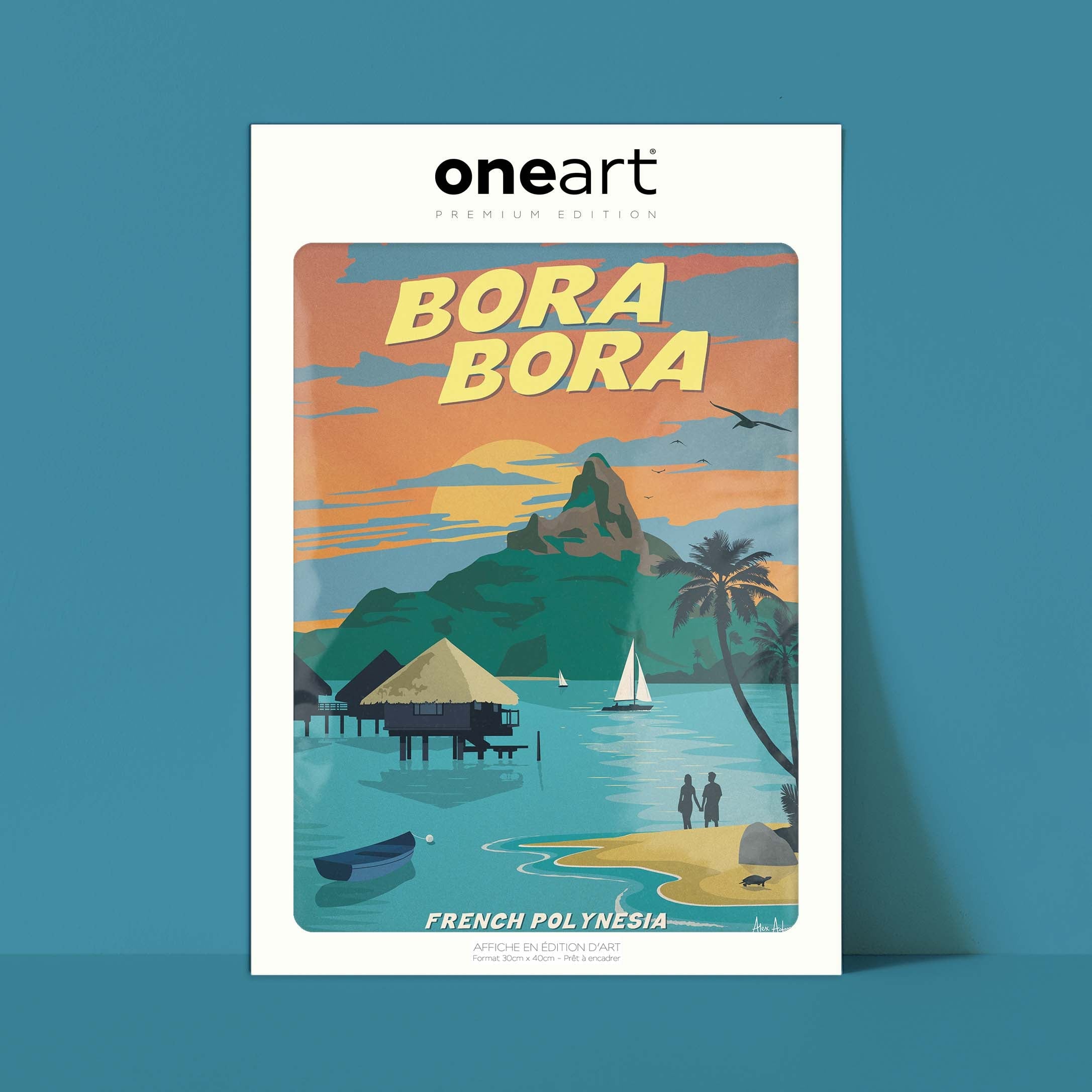 Affiche de voyage France - Bora-Bora par Alex Asfour