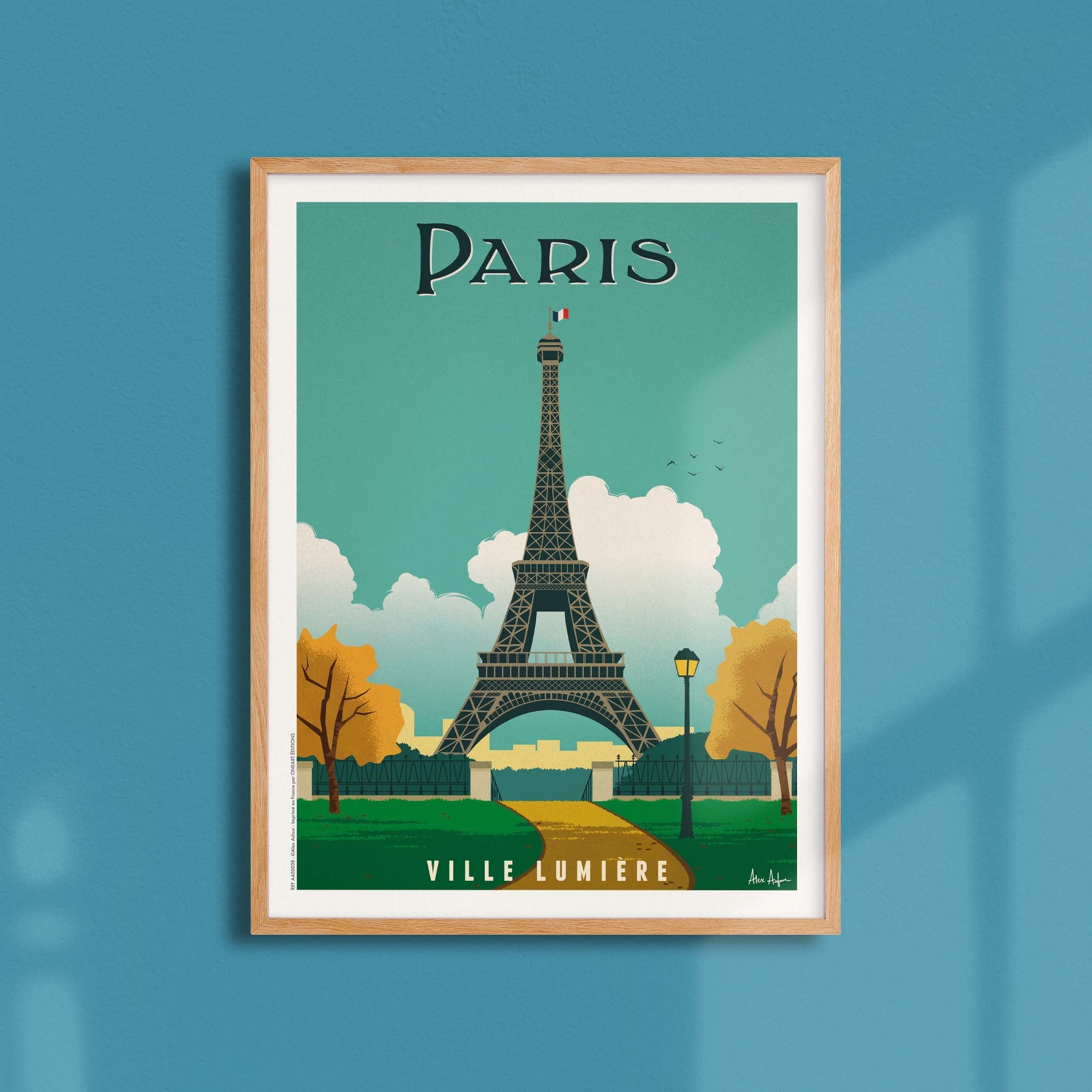 Affiche de voyage France - Paris - Tour Eiffel par Alex Asfour