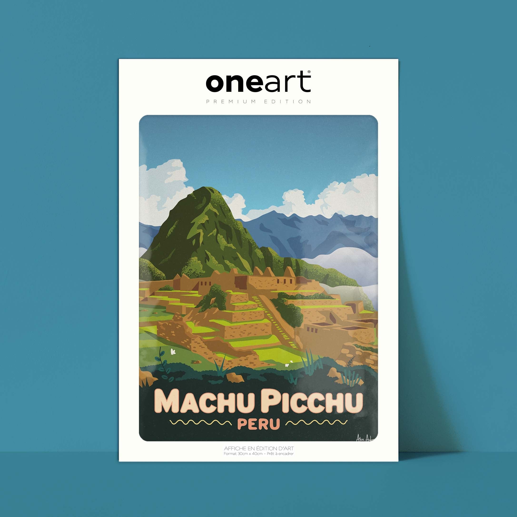 Affiche de voyage Pérou - Machu Picchu par Alex Asfour