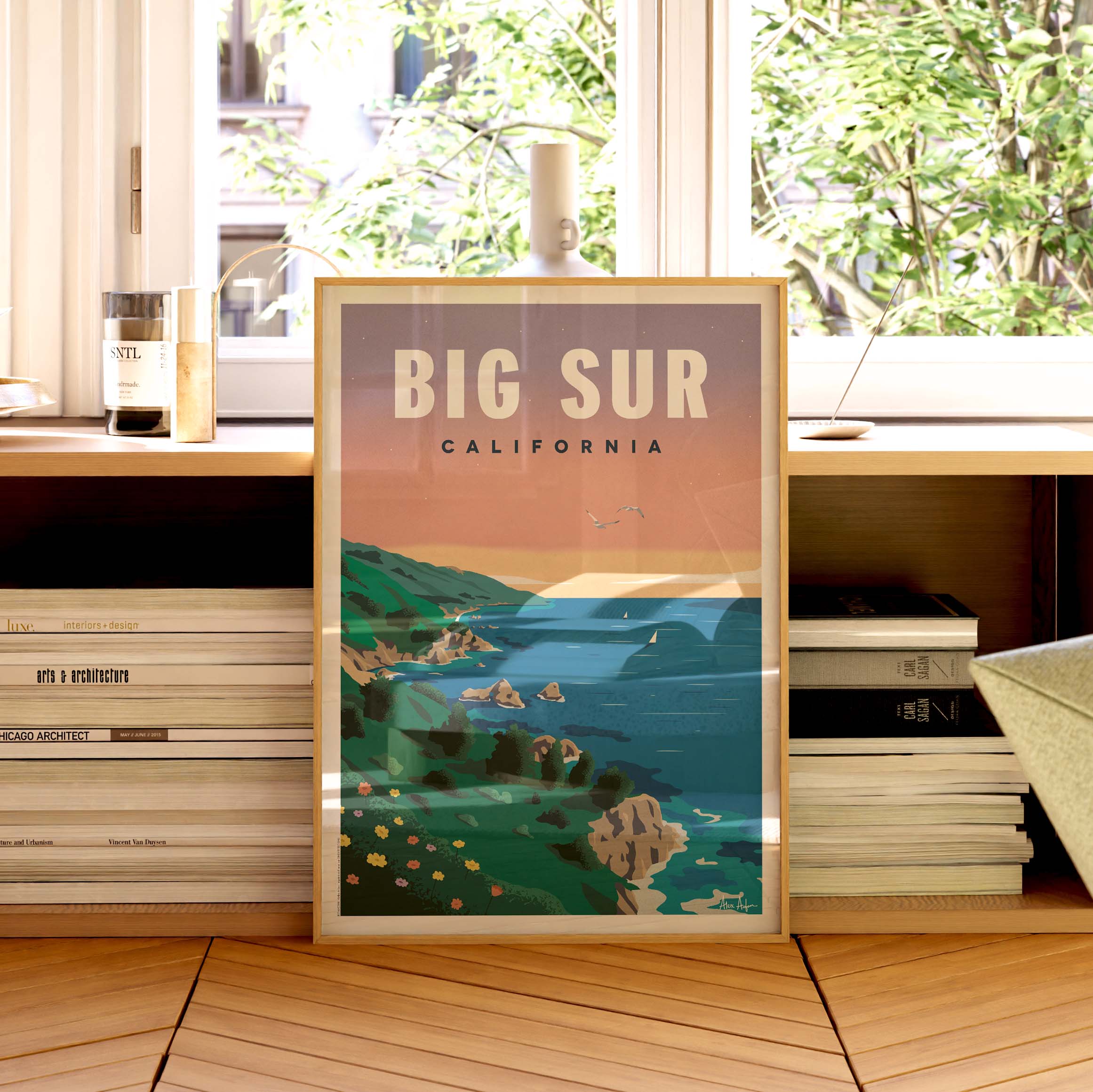 Affiche de voyage États-Unis - Big Sur par Alex Asfour