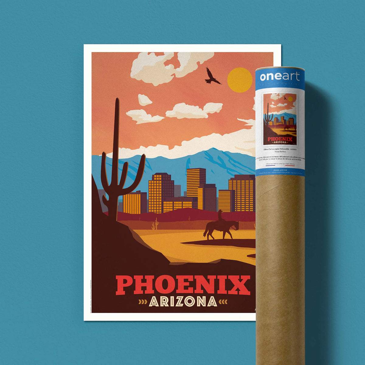 Affiche de voyage États-Unis - Phoenix par Alex Asfour