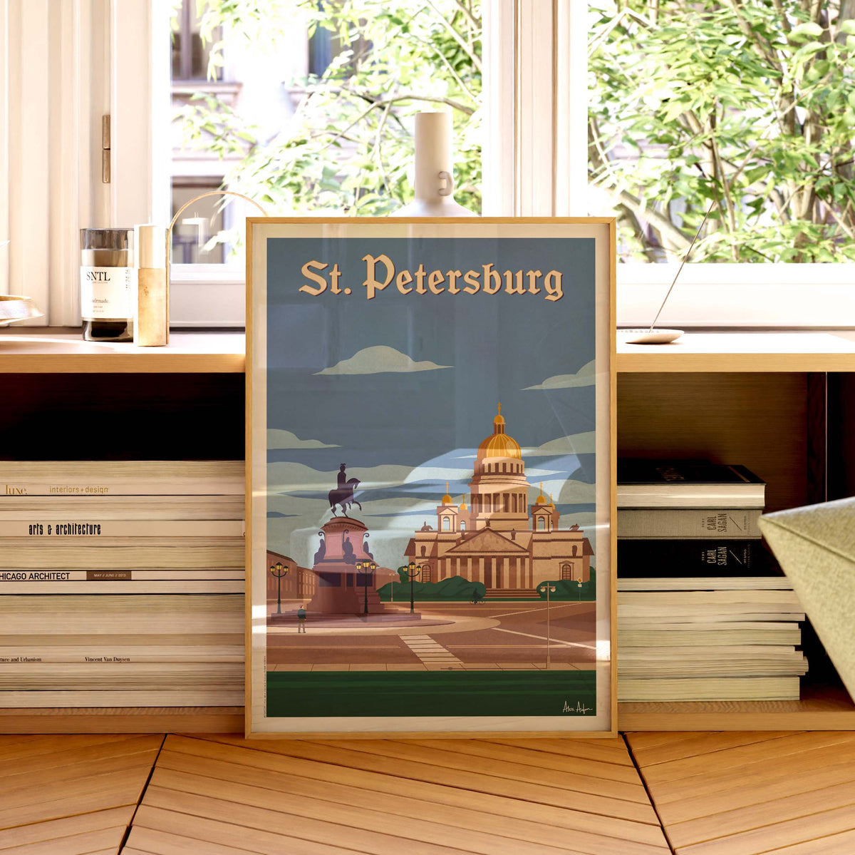 Affiche de voyage Russie - Saint-Pétersbourg par Alex Asfour