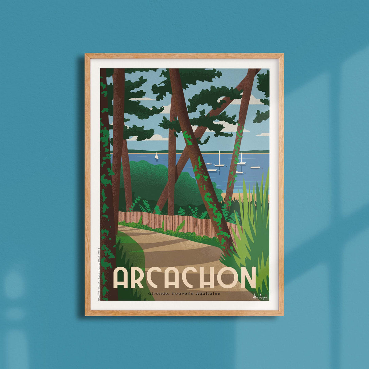 Affiche de voyage France - Arcachon par Alex Asfour