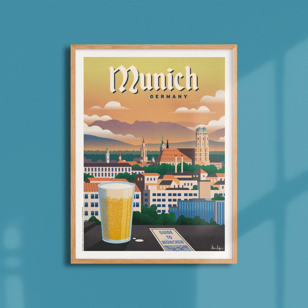 Affiche de voyage Allemagne - Munich par Alex Asfour