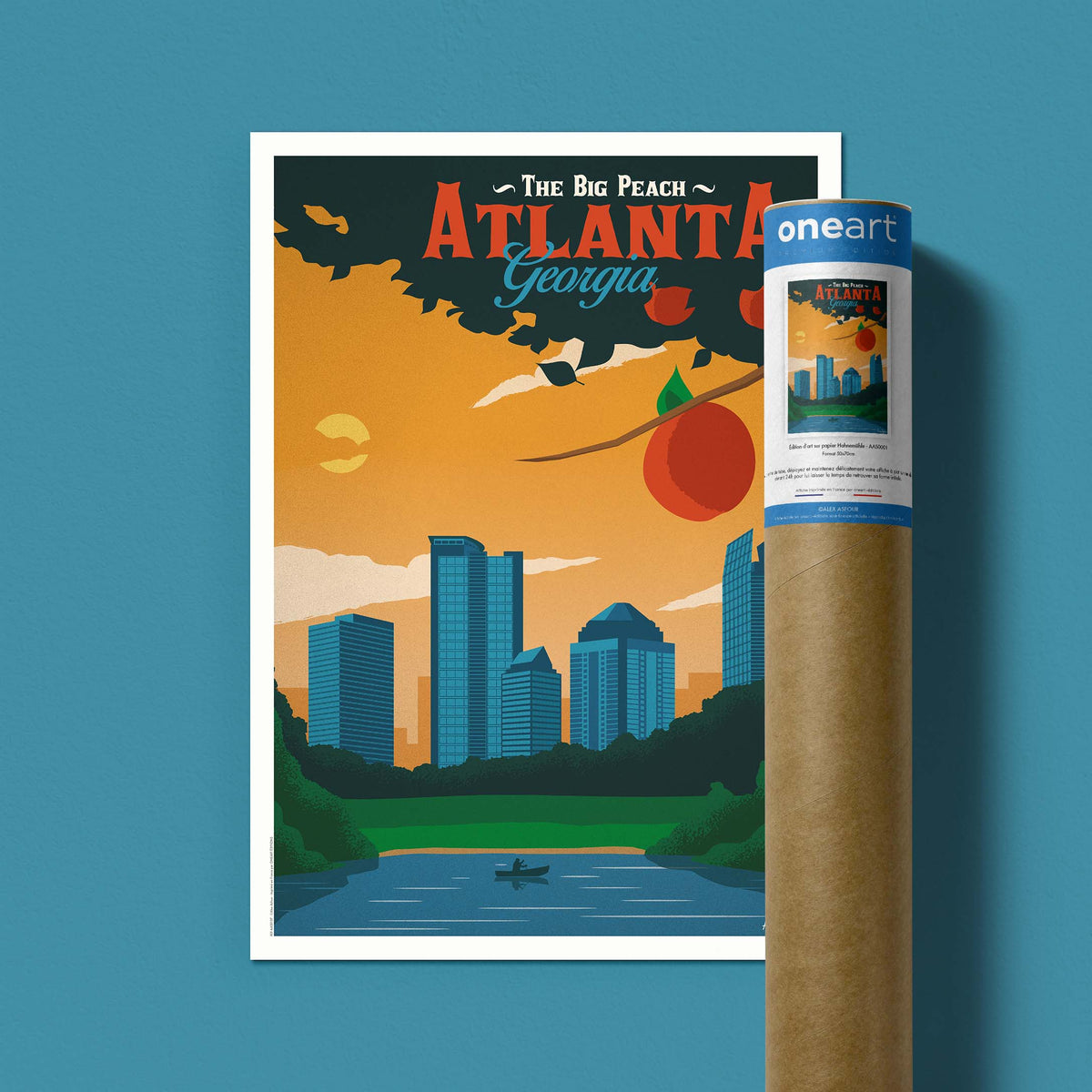 Affiche de voyage États-Unis - Atlanta par Alex Asfour