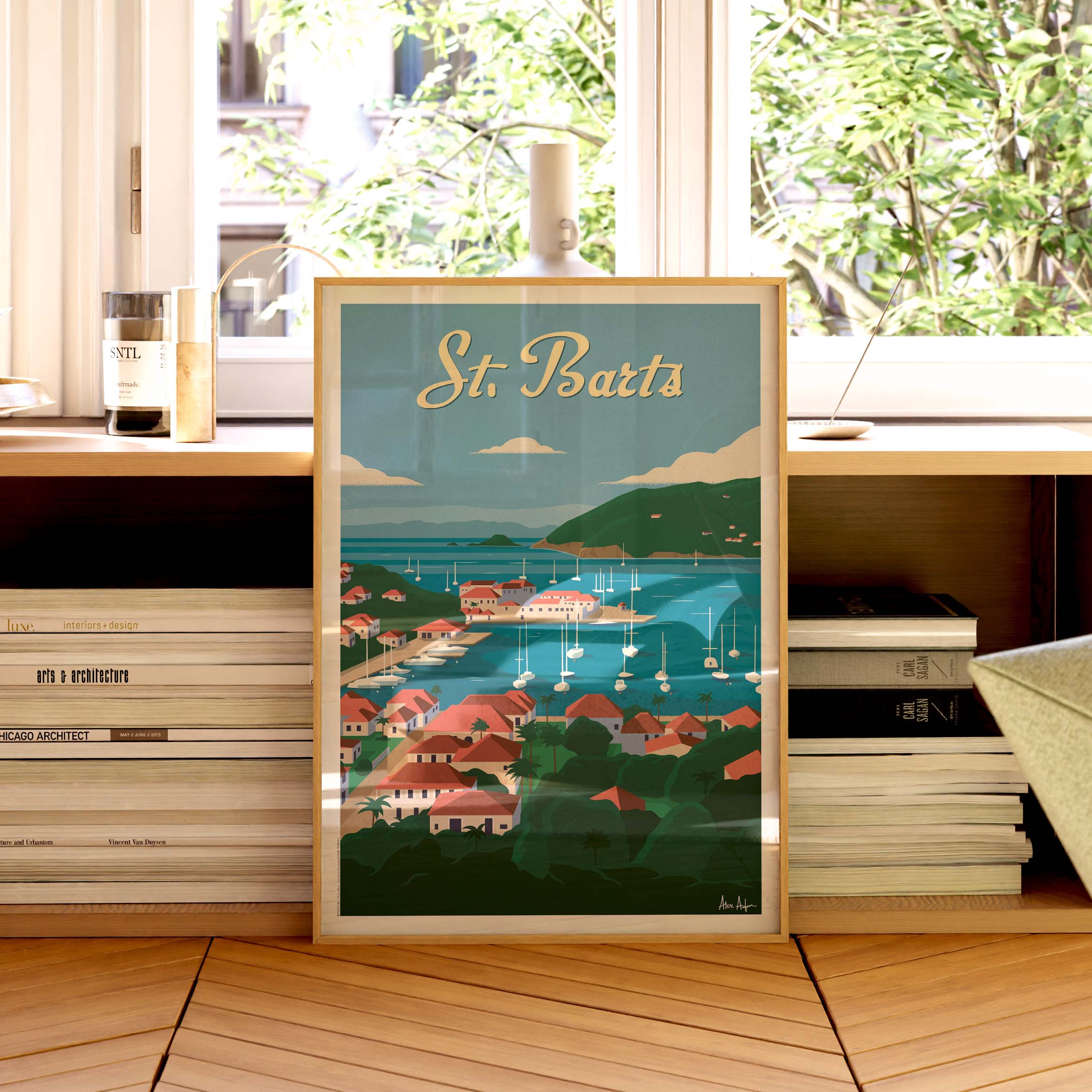 Affiche de voyage France - Saint-Barthélemy par Alex Asfour