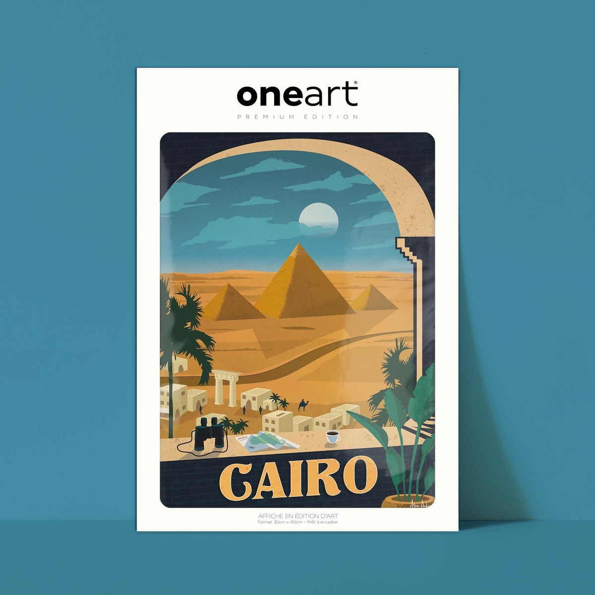 Affiche de voyage Égypte - Le Caire par Alex Asfour