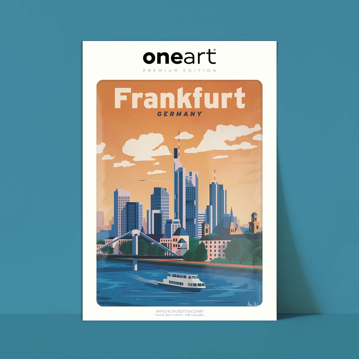 Affiche de voyage Allemagne - Francfort par Alex Asfour