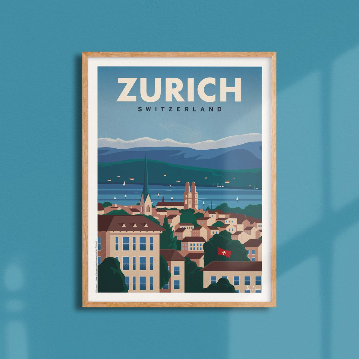 Affiche de voyage Suisse - Zurich par Alex Asfour