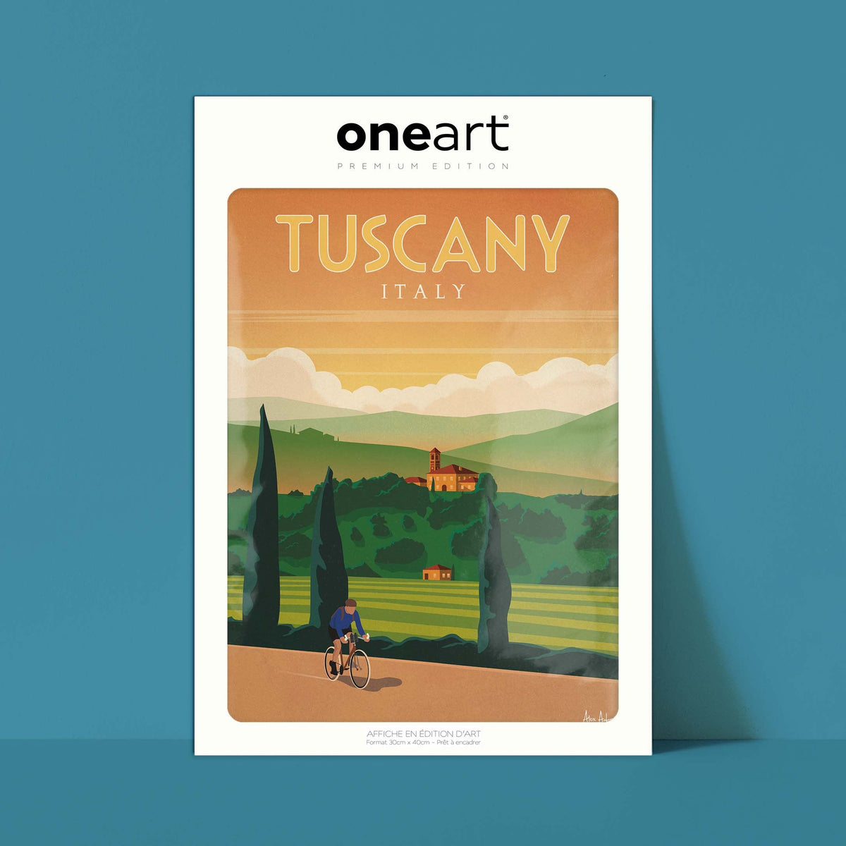Affiche de voyage Italie - Toscane par Alex Asfour