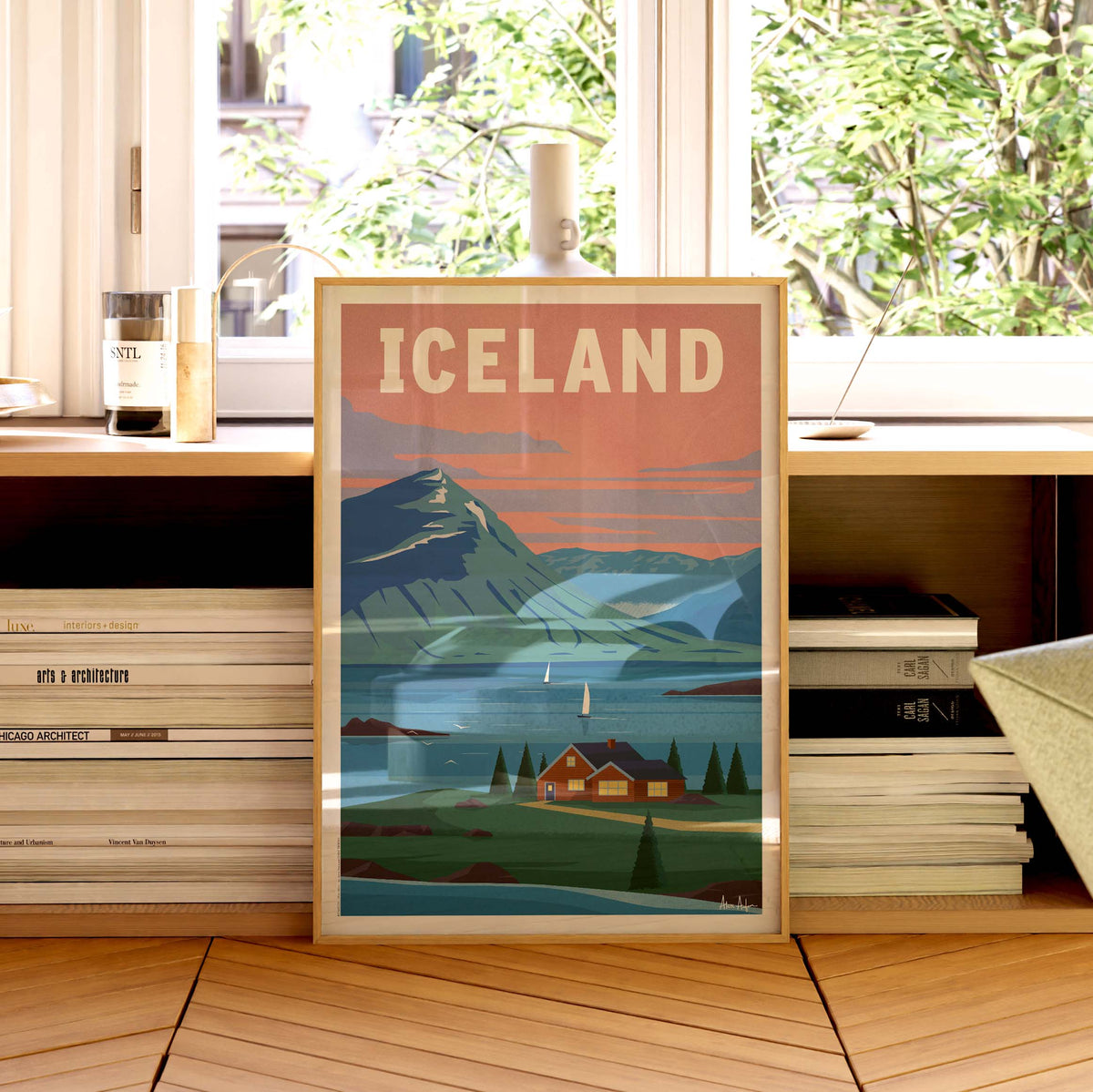Affiche de voyage Islande - Fjords par Alex Asfour