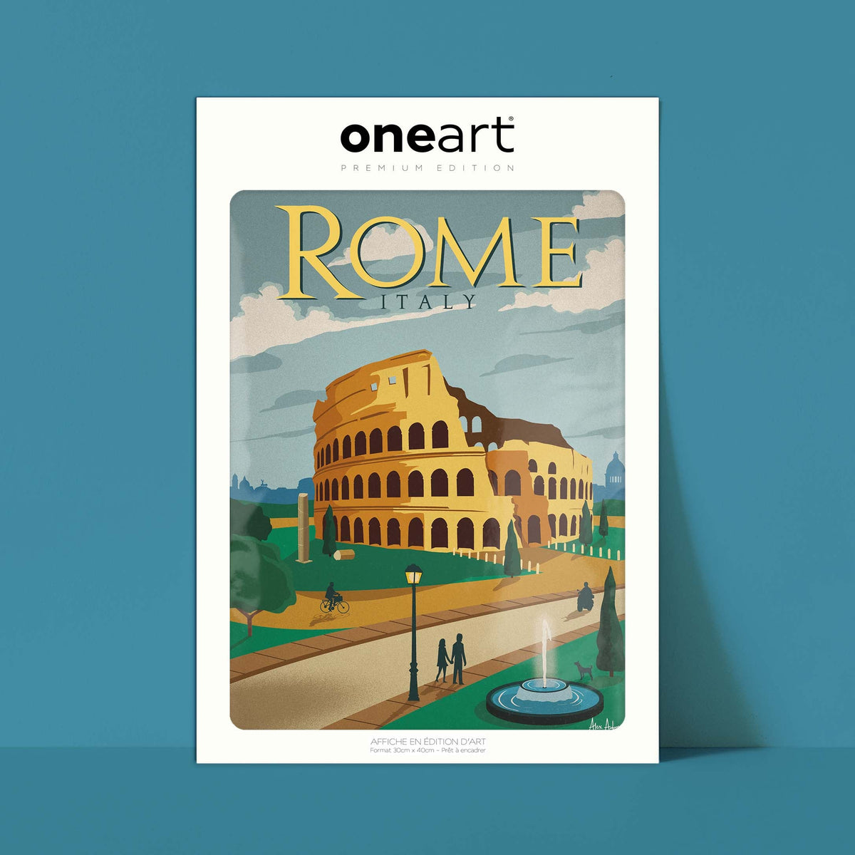 Affiche de voyage Italie - Rome par Alex Asfour