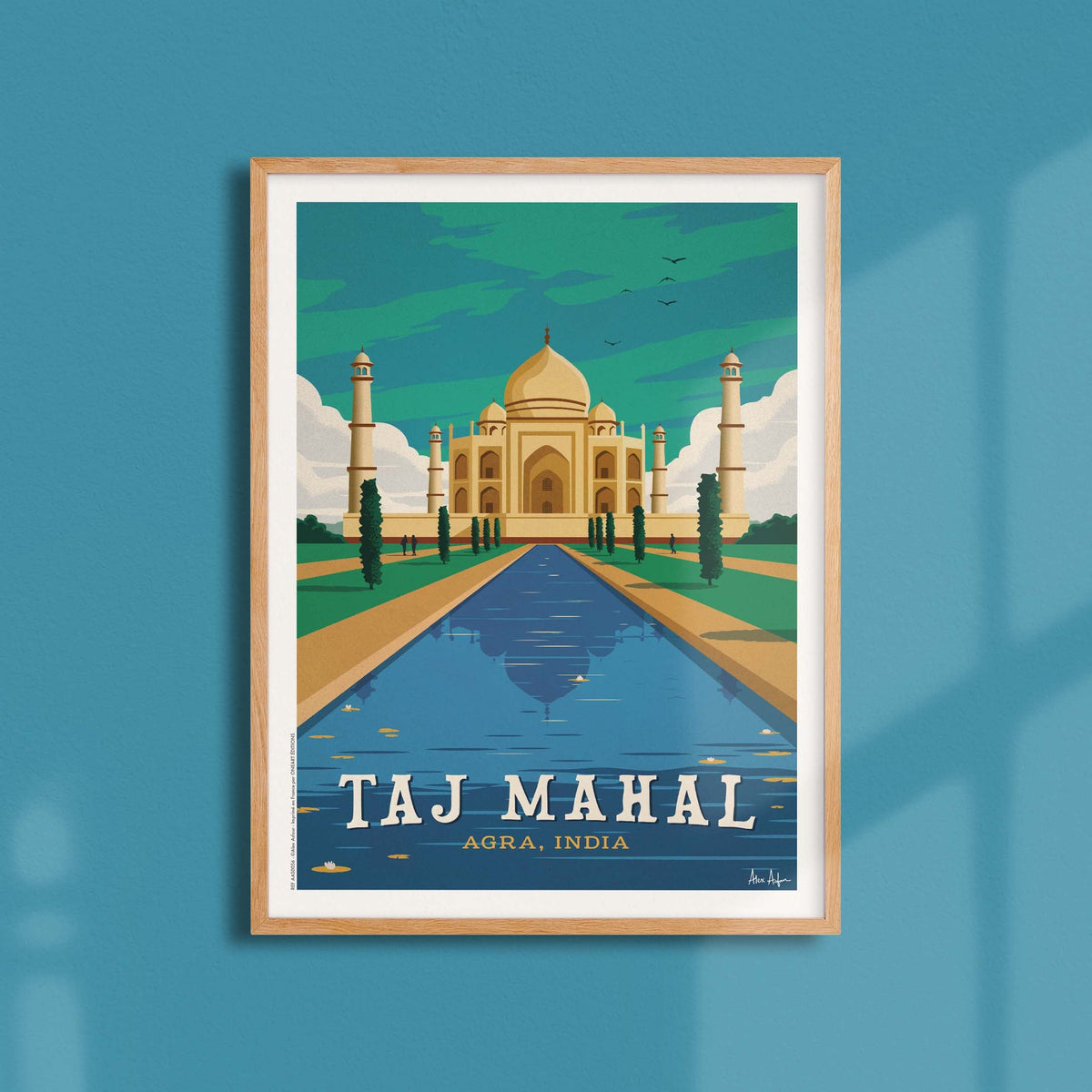 Affiche de voyage Inde - Taj Mahal par Alex Asfour