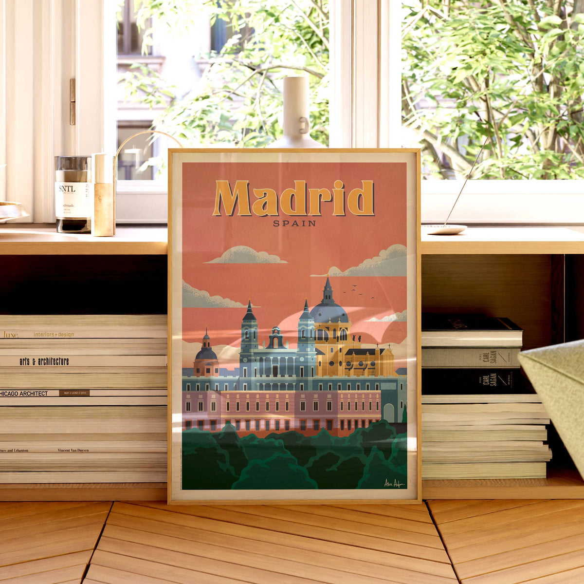 Affiche de voyage Espagne - Madrid par Alex Asfour