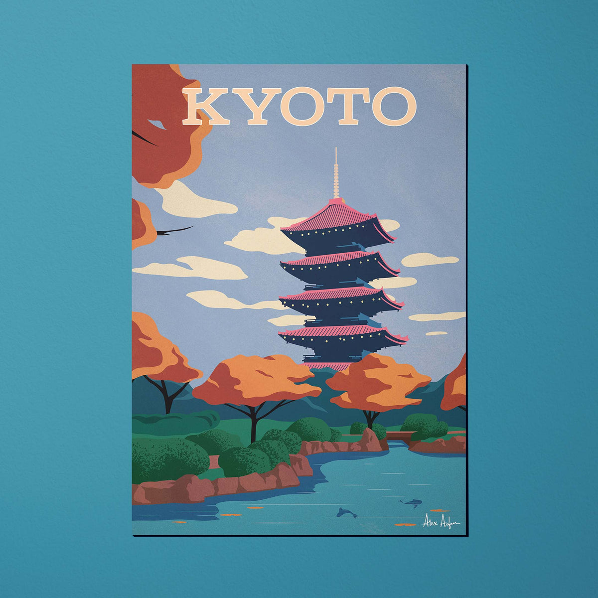 Carte postale de voyage Japon - Kyoto par Alex Asfour