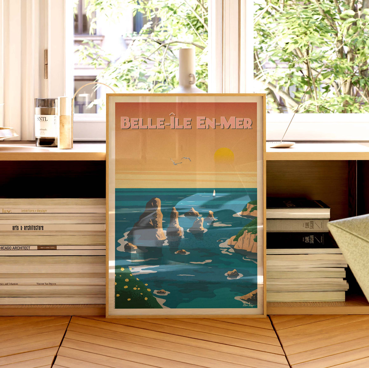 Affiche de voyage France - Belle-Île-en-Mer par Alex Asfour