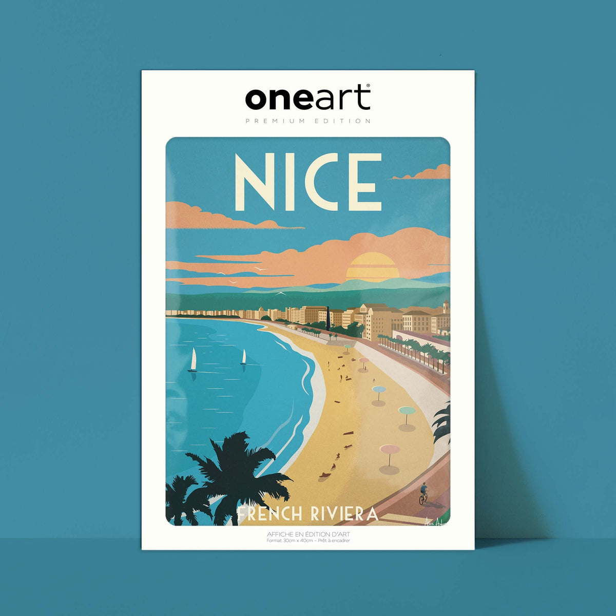 Affiche de voyage France - Nice par Alex Asfour