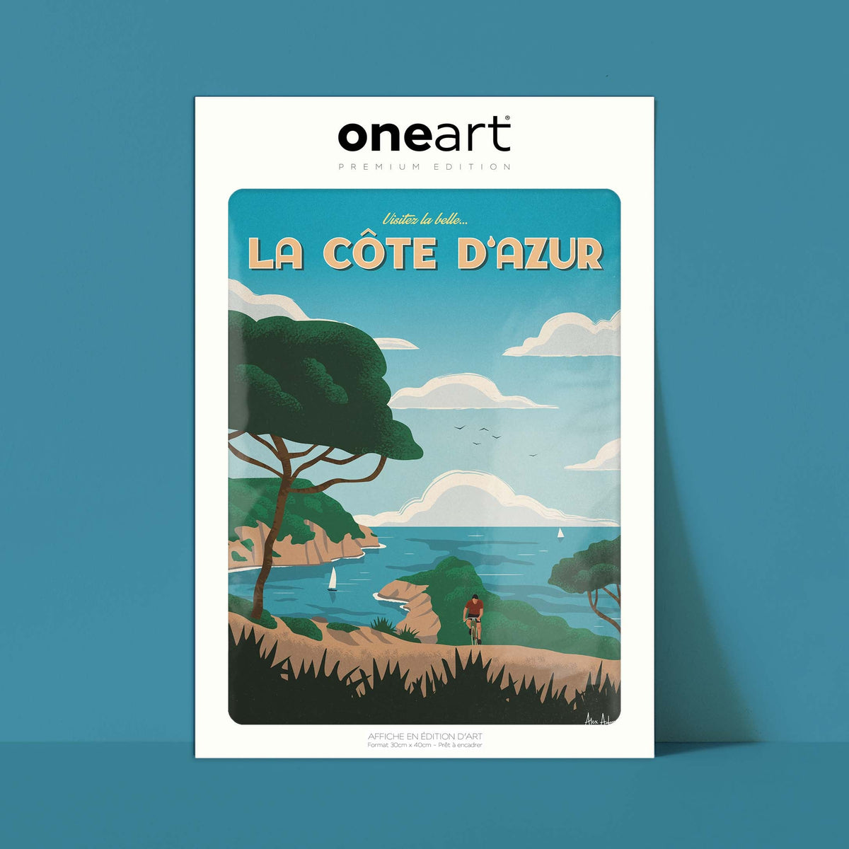 Affiche de voyage France - La Côte d’Azur par Alex Asfour