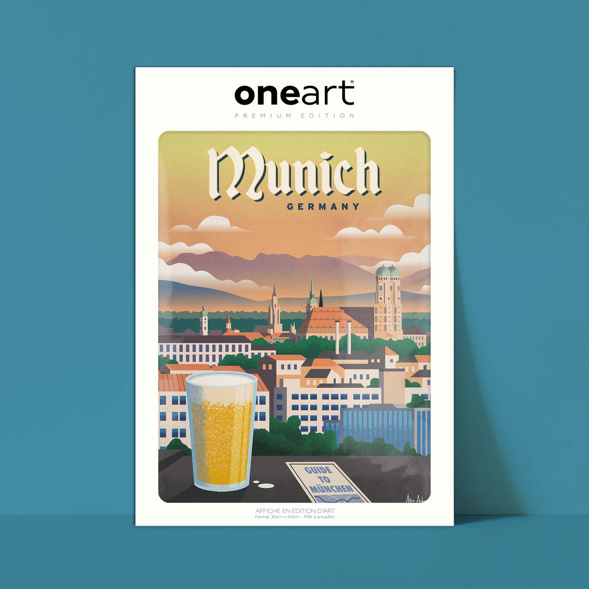 Affiche de voyage Allemagne - Munich par Alex Asfour
