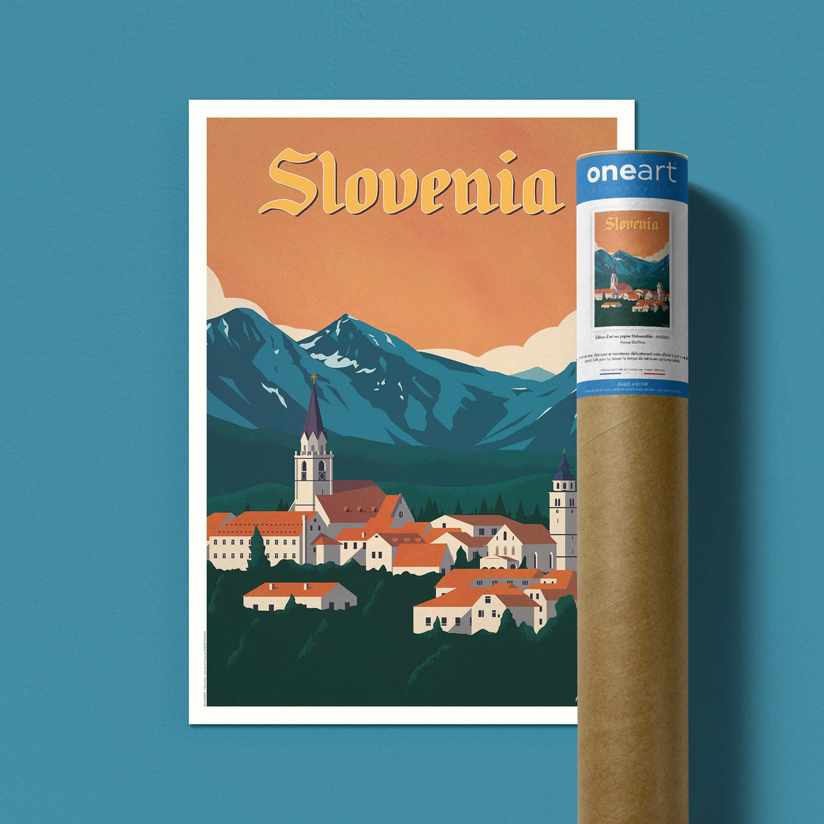Affiche de voyage Slovénie - par Alex Asfour