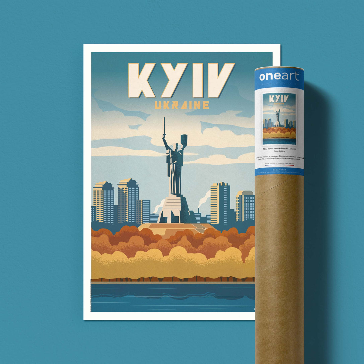 Affiche de voyage Ukraine - Kyiv par Alex Asfour
