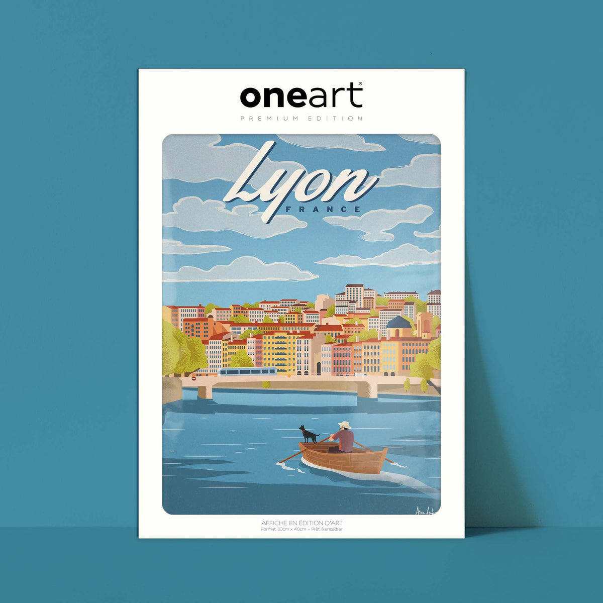 Affiche de voyage France - Lyon par Alex Asfour