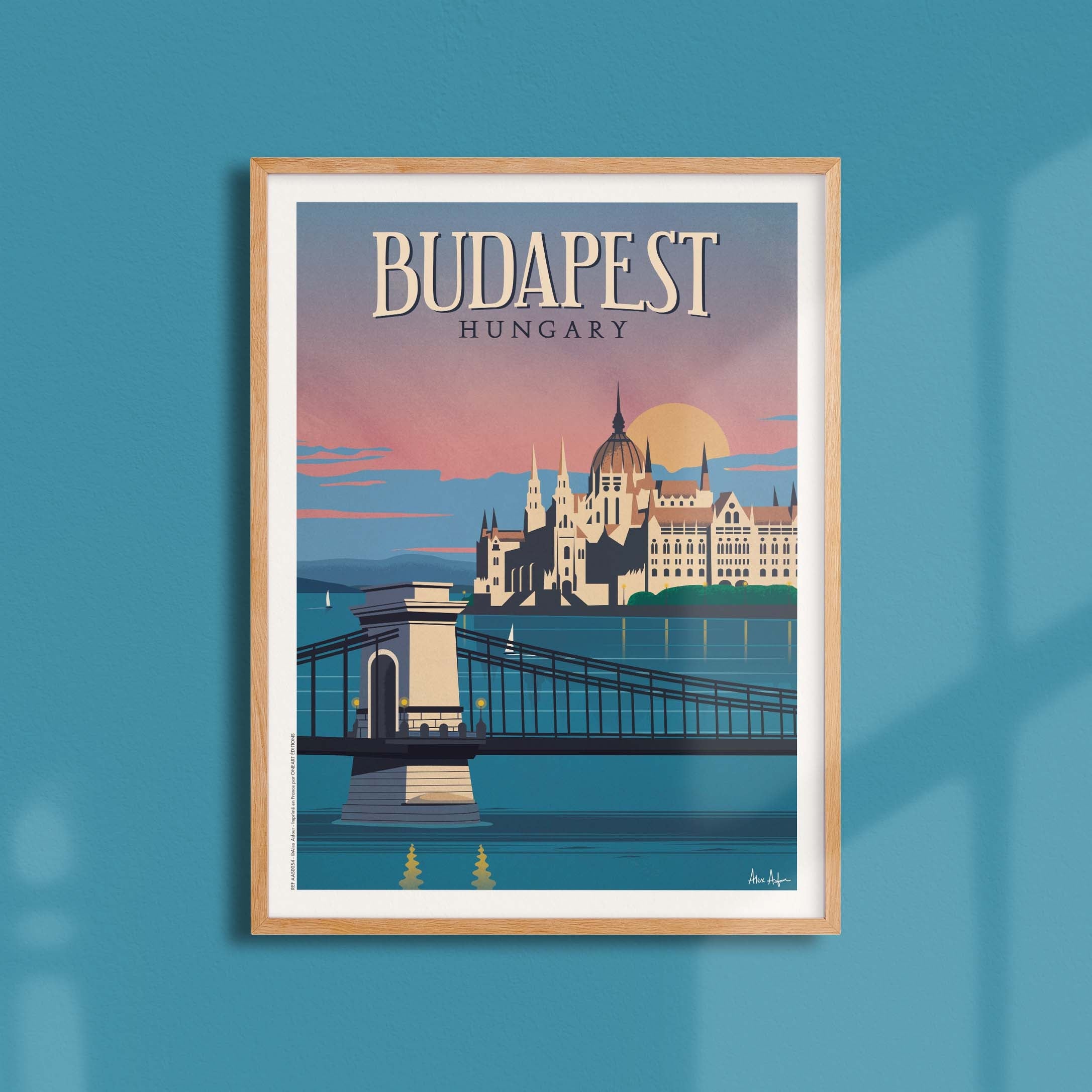Affiche de voyage Hongrie - Budapest par Alex Asfour