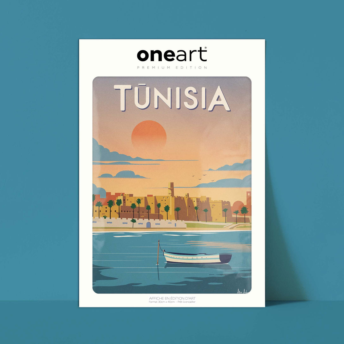 Affiche de voyage Tunisie - par Alex Asfour
