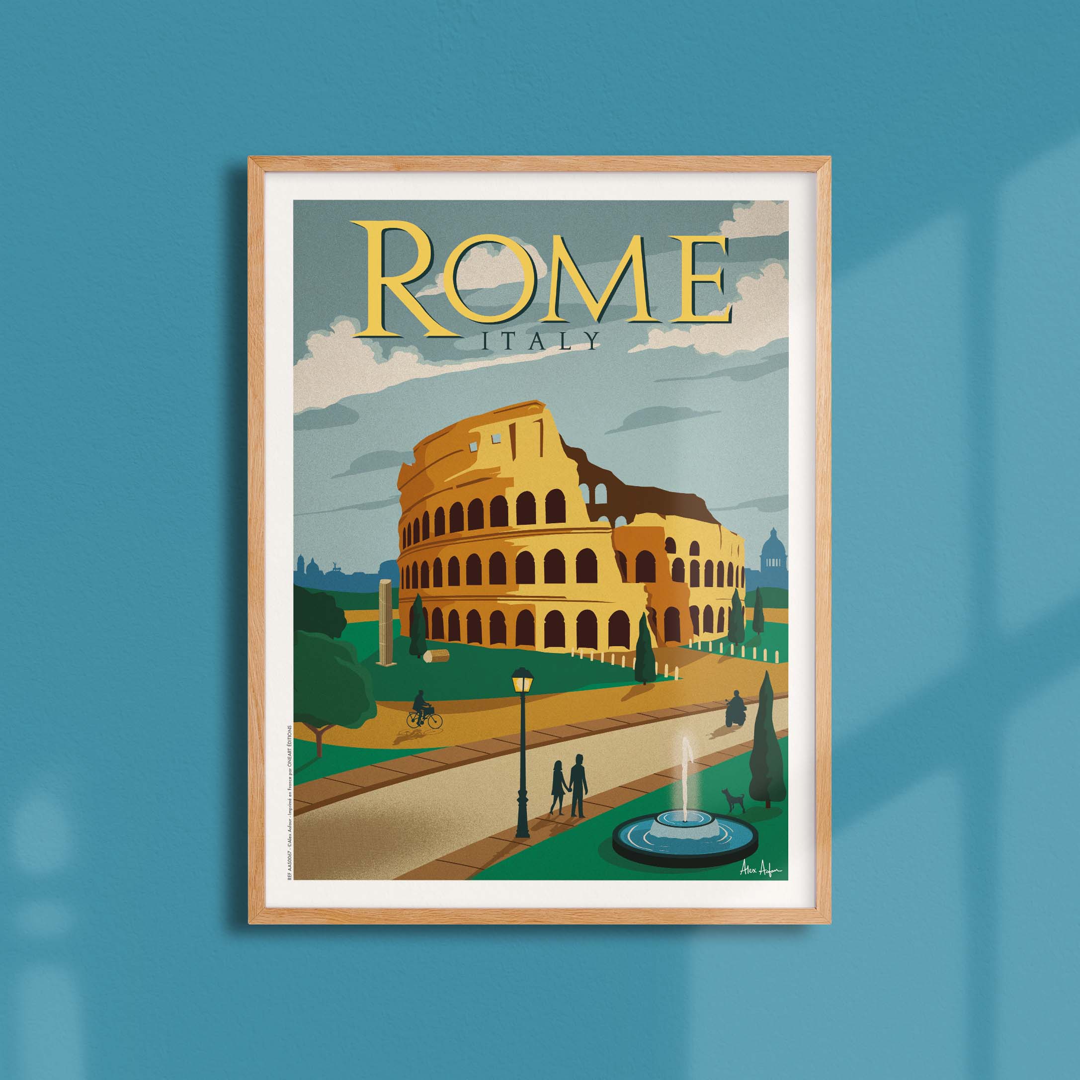 Affiche de voyage Italie - Rome par Alex Asfour