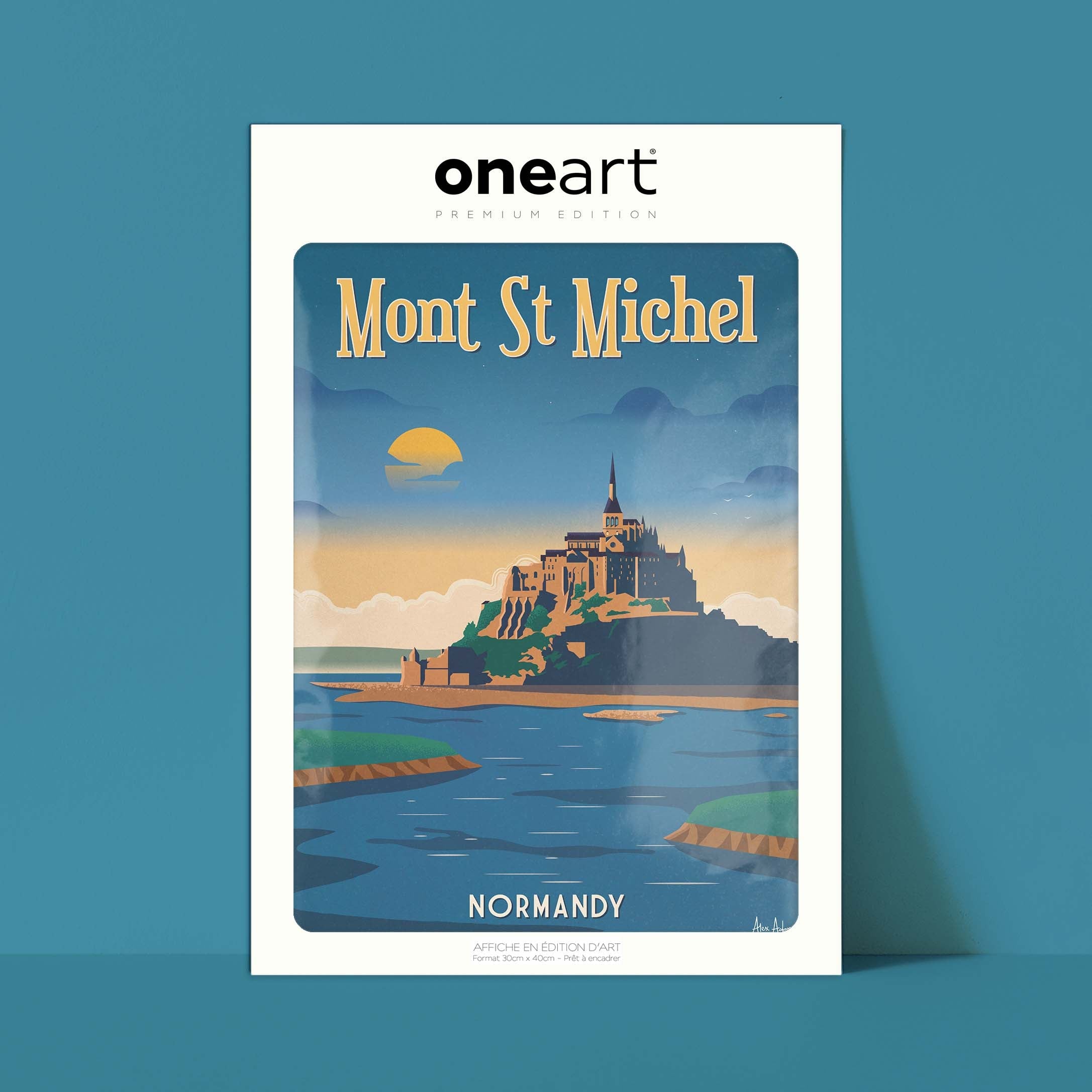 Affiche de voyage France - Mont-Saint-Michel par Alex Asfour