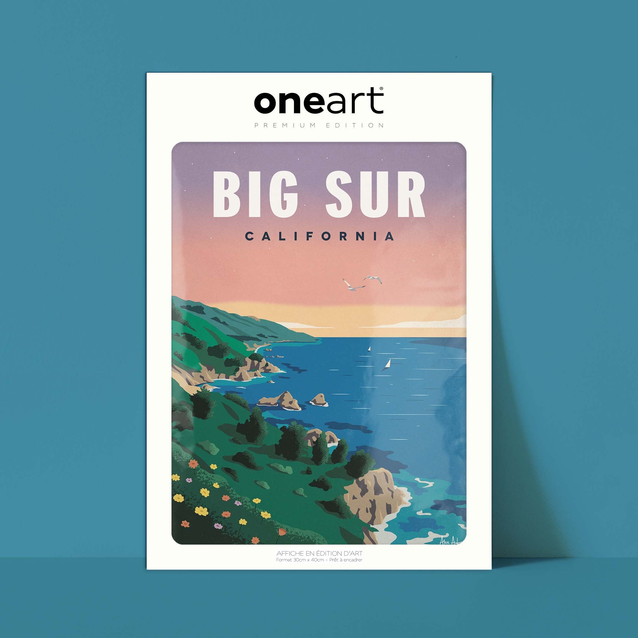 Affiche de voyage États-Unis - Big Sur par Alex Asfour