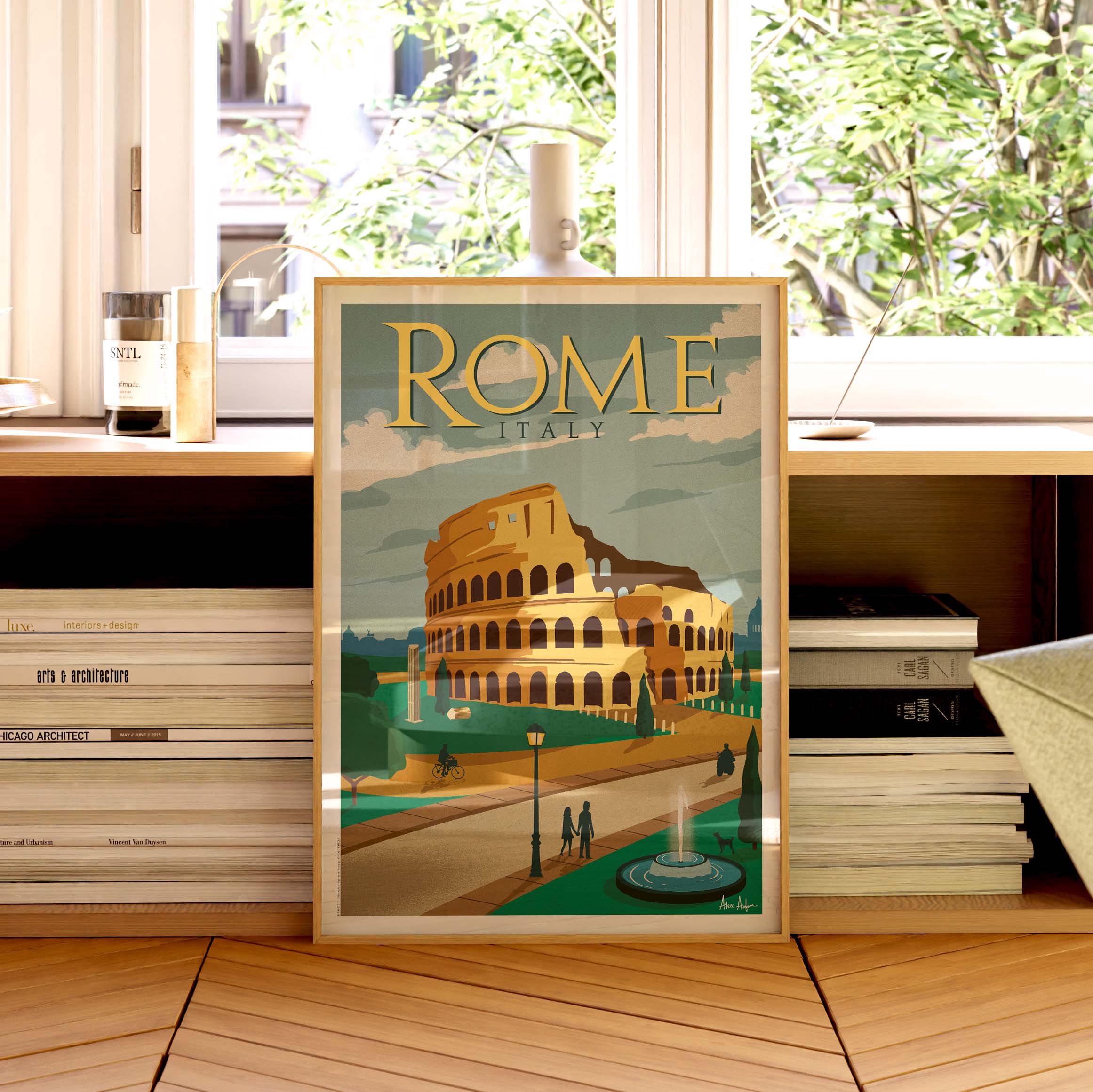 Affiche de voyage Italie - Rome par Alex Asfour