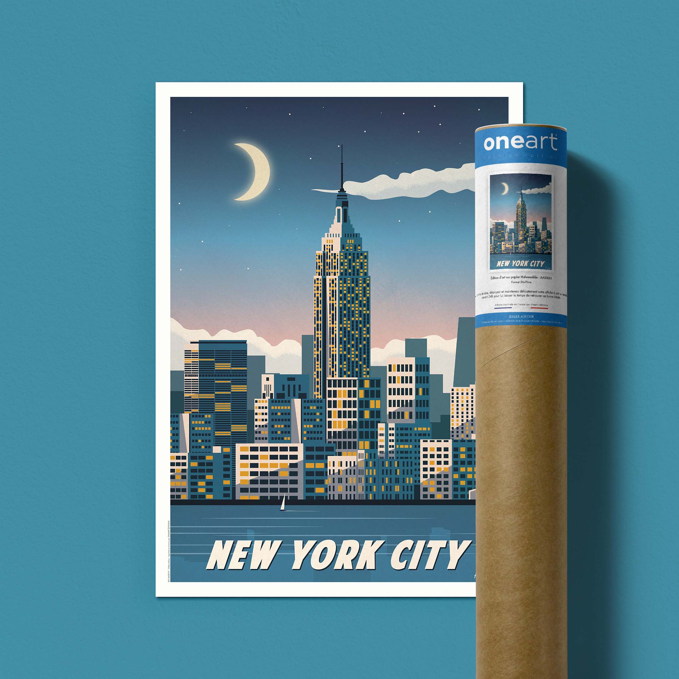 Affiche de voyage États-Unis - New York City par Alex Asfour