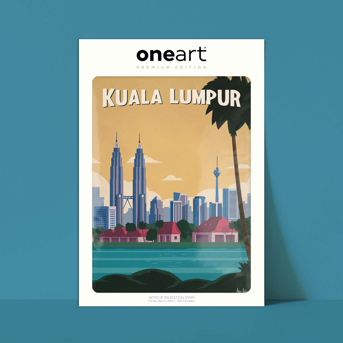 Affiche de voyage Malaisie - Kuala Lumpur par Alex Asfour