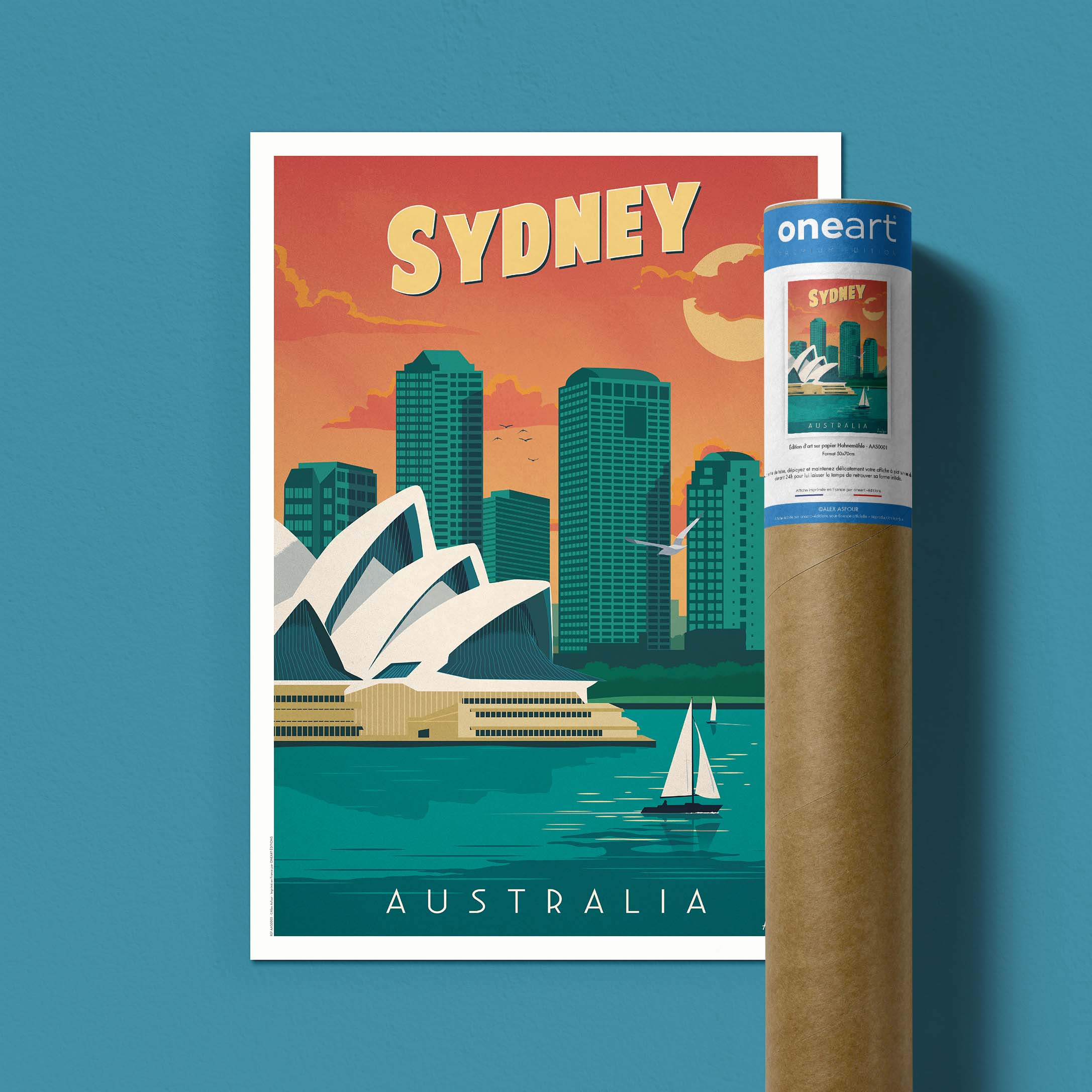 Affiche de voyage Australie - Sydney par Alex Asfour