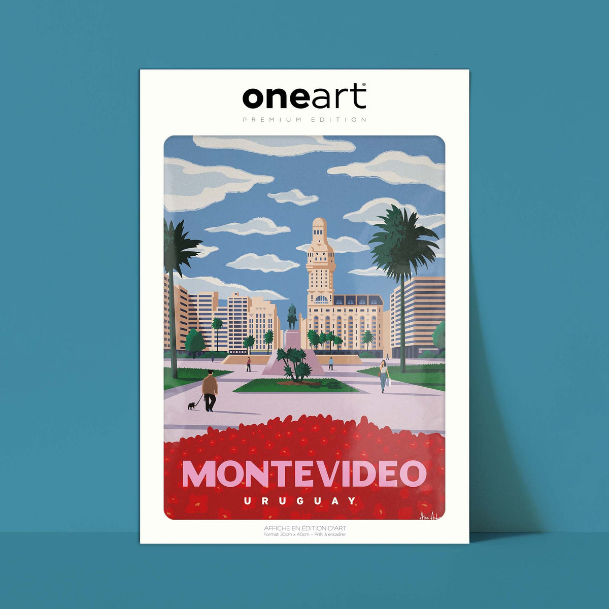 Affiche de voyage Uruguay - Montevideo par Alex Asfour