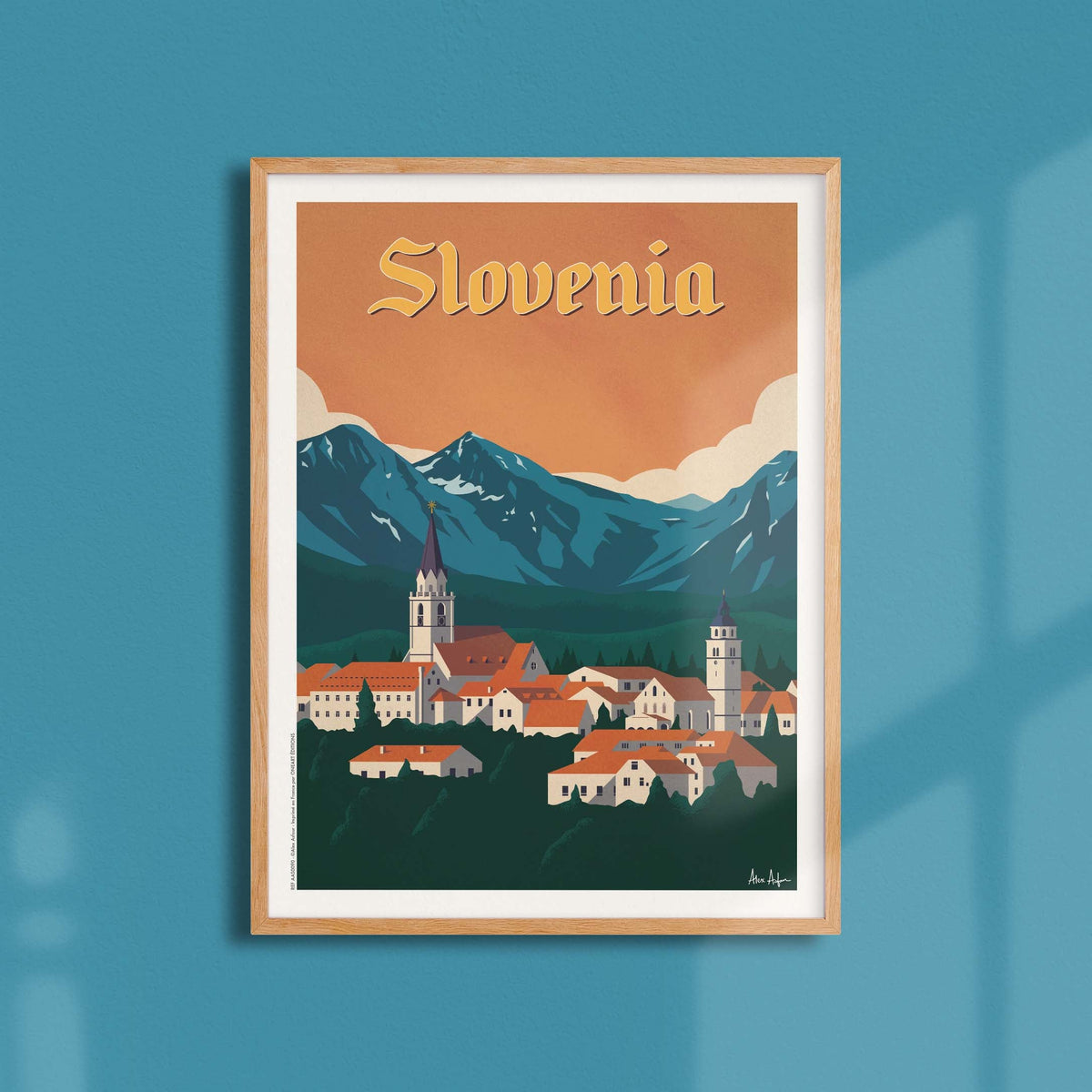 Affiche de voyage Slovénie - par Alex Asfour