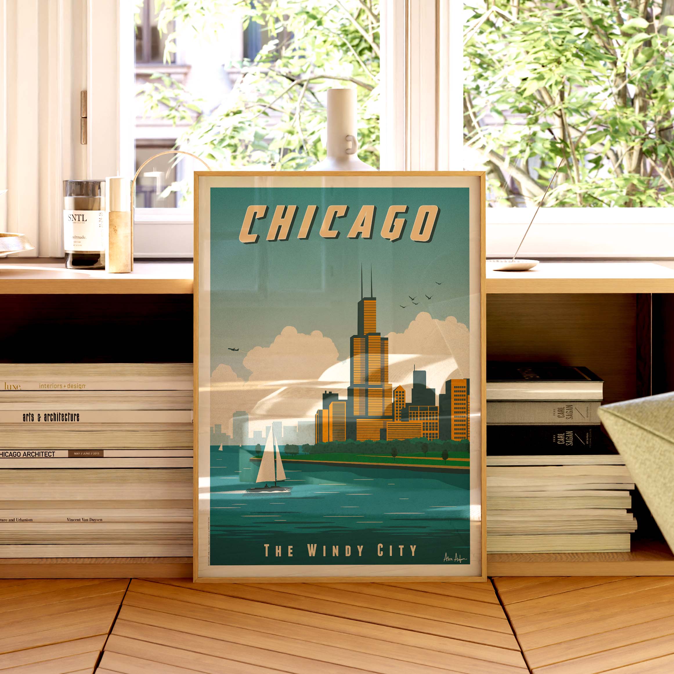 Affiche de voyage États-Unis - Chicago par Alex Asfour