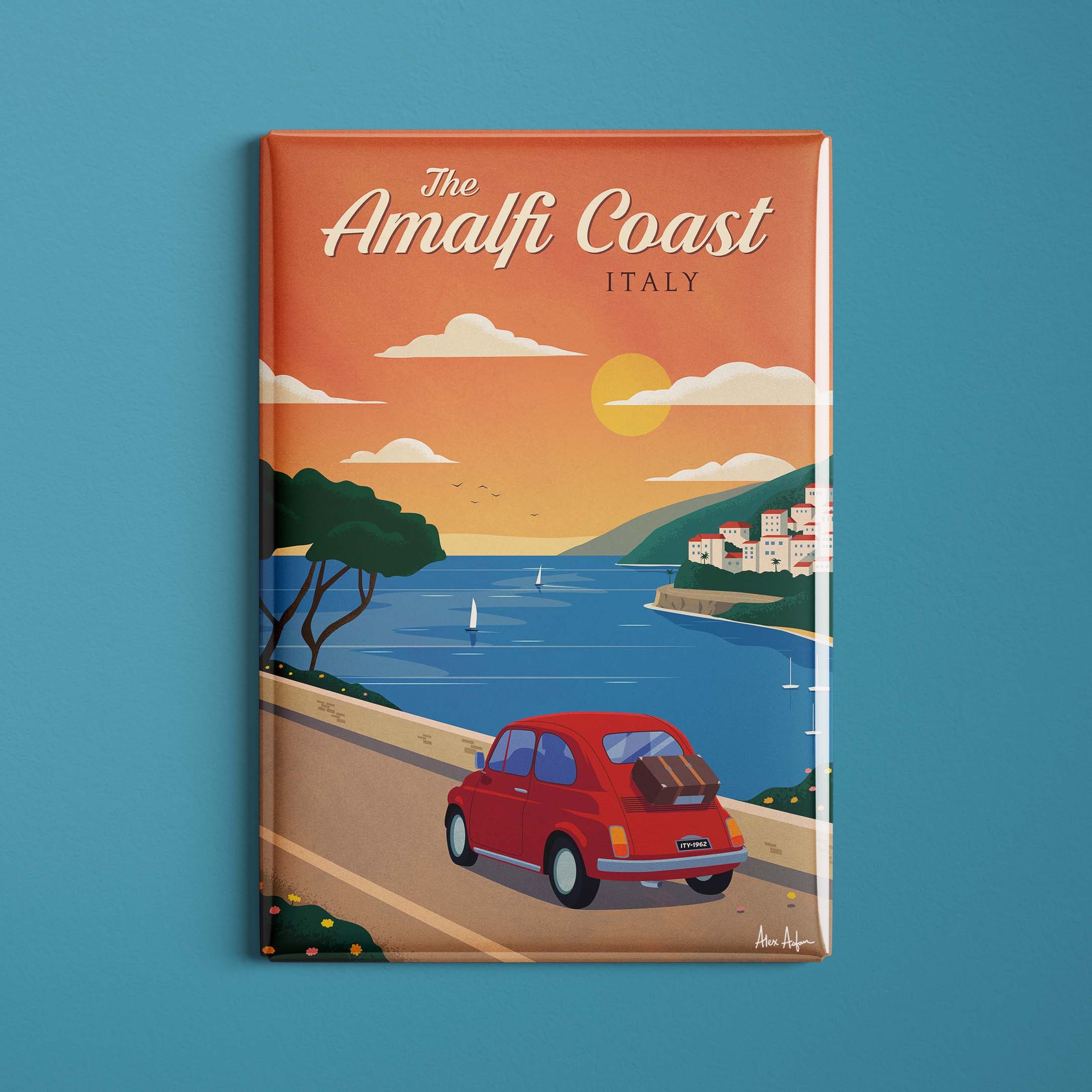 Magnet de voyage Italie - La côte amalfitaine par Alex Asfour