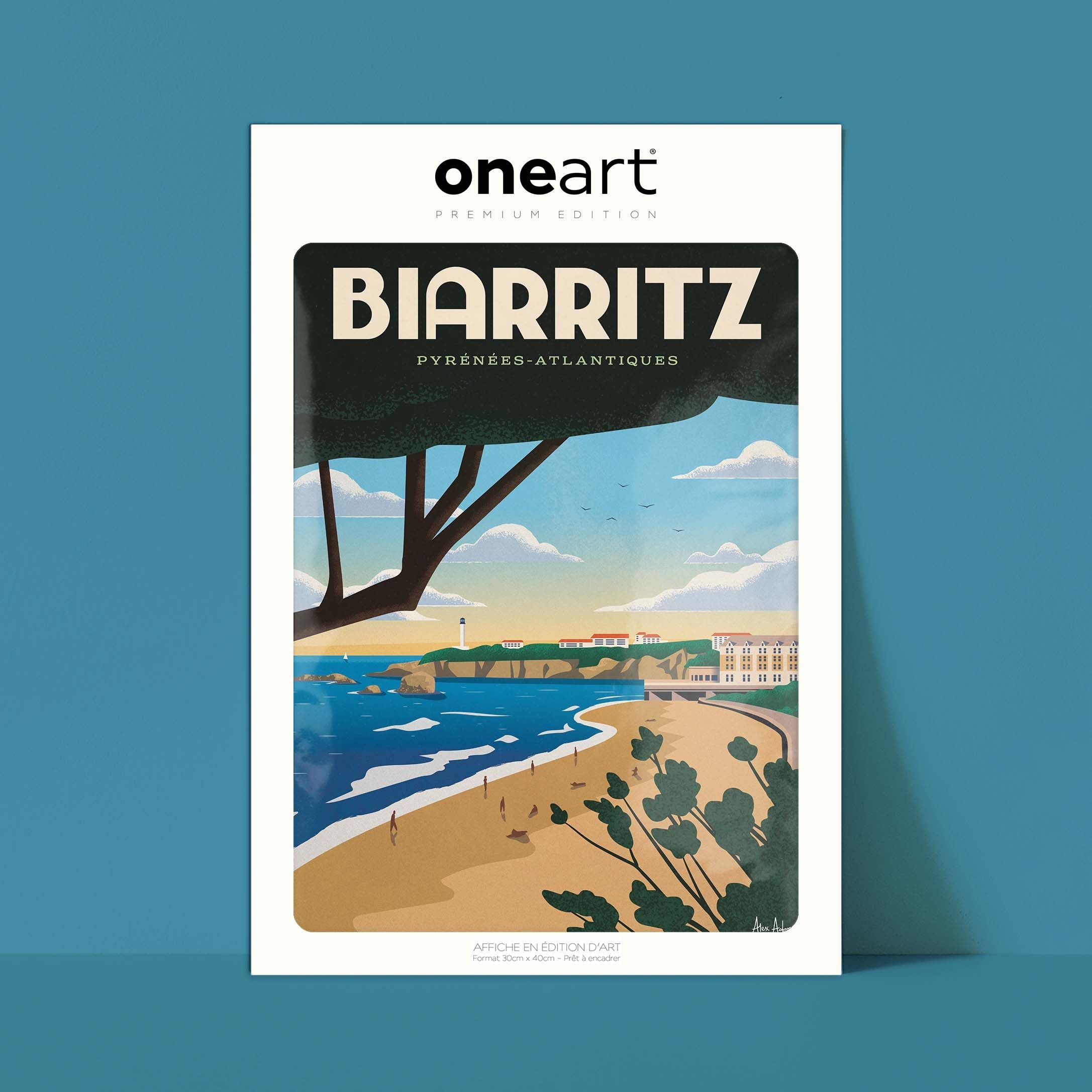 Affiche de voyage France - Biarritz par Alex Asfour